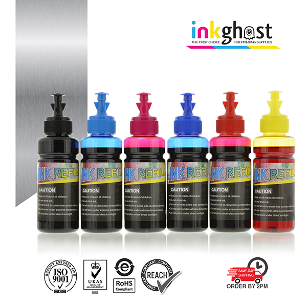 Inkghost 100ml refill ink set for Epson printer Carts 81N